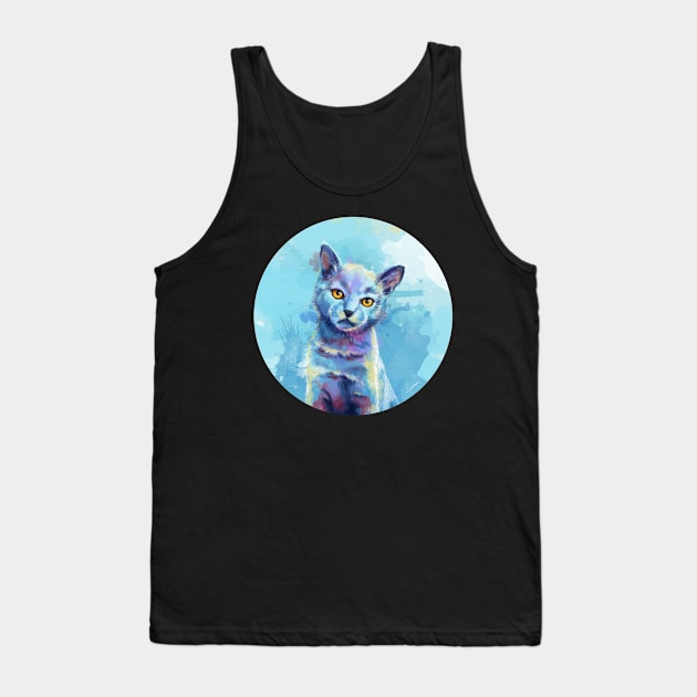 Kingdom of Innocence - Kitten Illustration Tank Top by Flo Art Studio